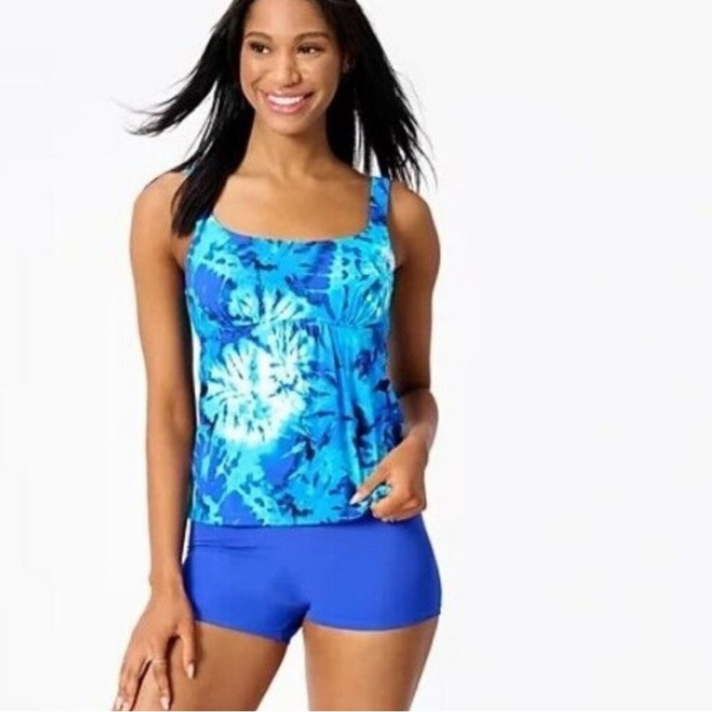 Swimsuits For All NEW DazzleTie-Dye Tankini w/bra & adjustable straps Size 14